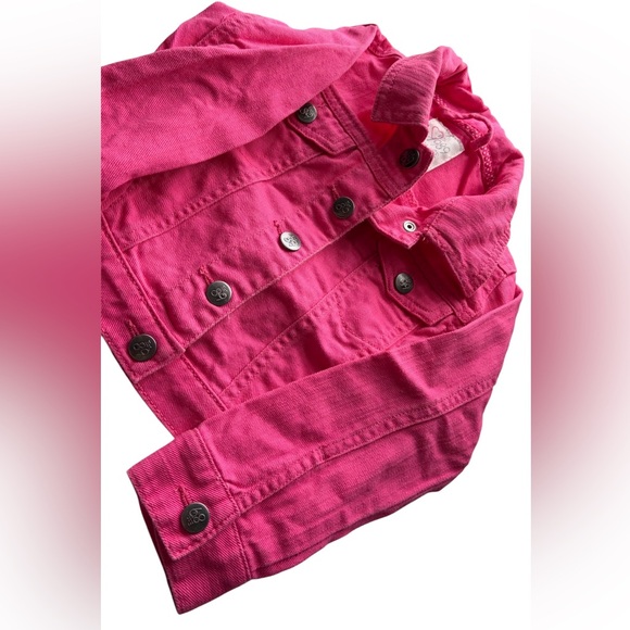 The Children’s Place Stylish Pink Kids Denim Jacket - Picture 8 of 10